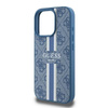 Guess 4G Printed Stripes MagSafe - Etui iPhone 16 Pro (niebieski) (GUHMP16LP4RPSB)