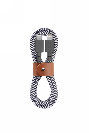 Native Union Belt Cable - kabel USB-C - lightning, 1,2 m (zebra) (BELT-KV-CL-ZEB-2)