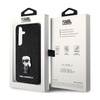 Karl Lagerfeld Fixed Glitter Ikonik Logo Metal Pin - Etui Samsung Galaxy S24 (czarny) (KLHCS24SGKNPSK)