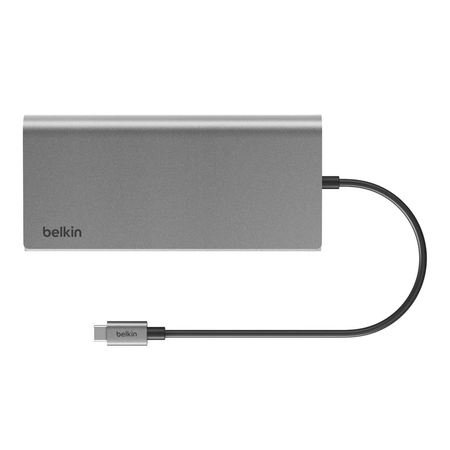 Belkin Hub USB-C 8w1, 10 Gbps, 2 x HDMI 4K szary (INC015BTSGY-CZ)