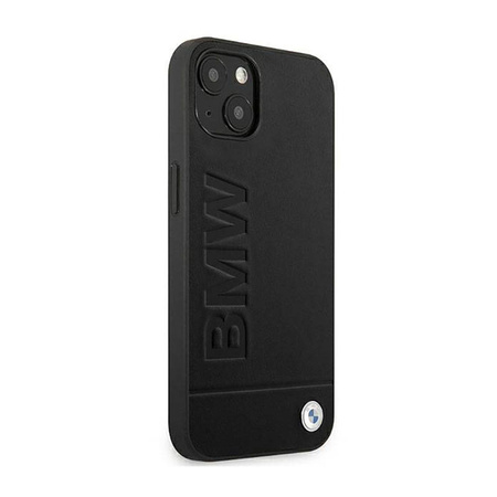 BMW Leather Hot Stamp – Etui iPhone 14 Plus (Czarny) (BMHCP14MSLLBK)