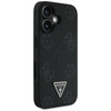 Guess Grained Hot Stamp Peony Triangle Logo MagSafe - Etui do iPhone 16 (czarny) (GUHMP16SPGBTMK)