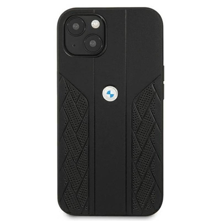 BMW Leather Curve Perforate HC - Etui iPhone 13 mini (czarny) (BMHCP13SRSPPK)