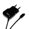 PURO Mini Travel Charger - Przenośna ładowarka sieciowa z kablem Micro USB (czarny) (MTCMICROBLK)