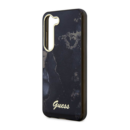 Guess Golden Marble Collection - Etui Samsung Galaxy S23 (czarny) (GUHCS23SHTMRSK)
