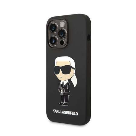 Karl Lagerfeld Silicone NFT Ikonik - Etui iPhone 14 Pro Max (czarny) (KLHCP14XSNIKBCK)