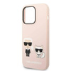 Karl Lagerfeld Liquid Silicone Karl & Choupette MagSafe - Etui iPhone 14 Pro Max (różowy) (KLHMP14XSSKCI)