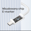Unitek Kabel w oplocie zwijany magnetycznie USB C PD 100W różowy 1m (C14141APK01-1M)
