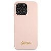 Guess Silicone Script MagSafe - Etui iPhone 13 Pro Max (różowy) (GUHMP13XLSLMGLP)