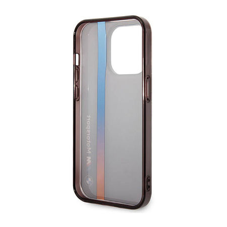 BMW Tricolor Stripe - Etui iPhone 14 Pro (Czarny) (BMHCP14L22HVGV)