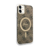 Guess 4G MagSafe - Etui iPhone 11 (Brązowy) (GUHMN61H4STW)