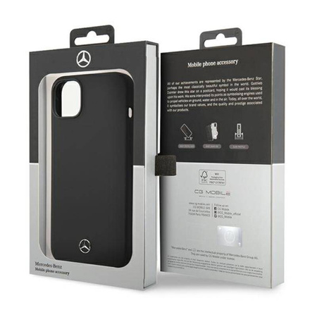 Mercedes Silicone Line MagSafe - Etui iPhone 14 Plus (czarny) (MEHMP14MSILBK)