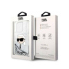 Karl Lagerfeld Liquid Glitter NFT Karl's Head - Etui iPhone 14 Pro Max (srebrny) (KLHCP14XLNKHCH)