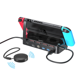 Unitek Stacja dokująca do Nintendo Switch, PD 100W, HDMI 4K, RJ-45, czytnik kart (G1002G01)