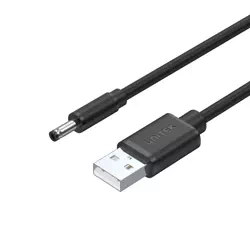 Unitek kabel zasilający USB-A / wtyk DC 3.5/1.35 mm, 1 m, czarny (Y-C495BK)