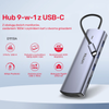 Unitek Hub 9w1 USB C Gigabit Ethernet HDMI VGA 3x USB A czytnik kart PD 100W (D1113A)