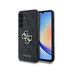 Guess 4G Big Metal Logo - Etui Samsung Galaxy A35 5G (czarny) (GUHCSA354GMGGR)