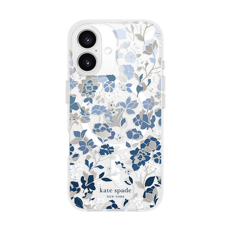 Kate Spade New York Protective Gems MagSafe - Etui iPhone 16 (Flowerbed Blue) (KS054338)