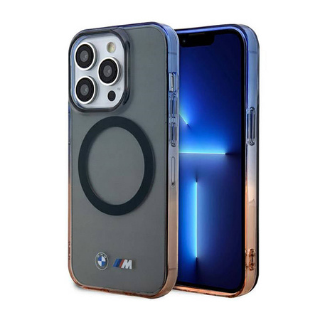 BMW Gradient Bumper MagSafe - Etui iPhone 14 Pro (Szary) (BMHMP14LHTGE)
