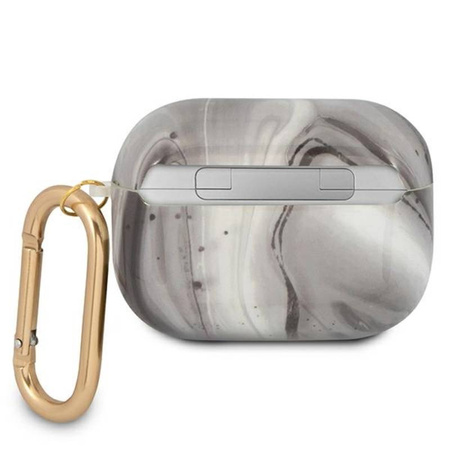 Guess Marble Est. - Etui Airpods Pro (czarny) (GUAPUNMK)