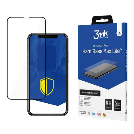 3mk HardGlass Max Lite - Szkło hartowane do iPhone 11 (Czarny) (3MK_5903108133029)