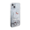 Hello Kitty Liquid Glitter Charms Kitty Head - Etui iPhone 15 (srebrny) (HKHCP15SLIKHET)