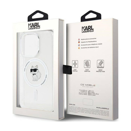 Karl Lagerfeld IML Choupette MagSafe - Etui iPhone 13 Pro Max (przezroczysty) (KLHMP13XHFCCNOT)
