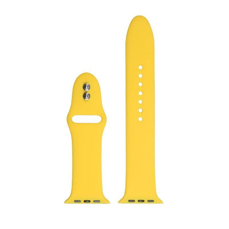 Crong Liquid - Pasek do Apple Watch 38/40/41/42 mm (żółty) (CRG-40LQB-YEL)