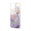 Guess Liquid Glitter Flower – Etui iPhone 14 Plus (fioletowy) (GUHCP14MLFLSU)
