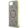 Guess IML Metal Glitter 4G Circle Triangle MagSafe - Etui do iPhone 16e (brązowy) (GUHMPSE4HG4PRTGW)