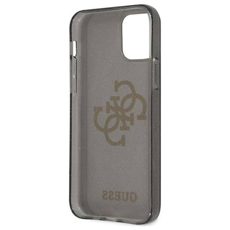 Guess Glitter 4G Big Logo - Etui iPhone 12 Pro Max (czarny) (GUHCP12LPCUGL4GBK)