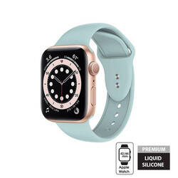 Crong Liquid - Pasek do Apple Watch 44/45/46/49 mm (miętowy) (CRG-44LQB-GRN)