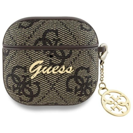 Guess 4G Charm Collection - Etui AirPods 4 (brązowy) (GUA4G4GSMW)