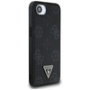 Guess Grained Hot Stamp Peony Triangle Logo MagSafe - Etui do iPhone 16e (czarny) (GUHMPSE4PGBTMK)