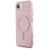 Guess IML Glitter Circle MagSafe - Etui do iPhone 16e (różowy) (GUHMPSE4HFGEREP)
