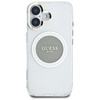 Guess IML Metal Colored Circle Classic Logo MagSafe - Etui do iPhone 16 (szary) (GUHMP16SHTDRCEDG)