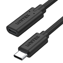 Unitek Przedłużacz USB-C 10Gbps 4K, PD 100W 1 m Czarny (C14086BK-1M)