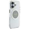 Guess IML Metal Colored Circle Classic Logo MagSafe - Etui do iPhone 16 (szary) (GUHMP16SHTDRCEDG)