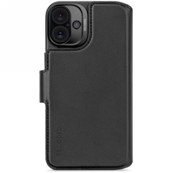 Decoded Leather Detachable Wallet - skórzana obudowa ochronna do iPhone 16 Plus kompatybilna z MagSafe (black) (D25IPO16PLDW5BK)