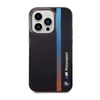 BMW Tricolor Stripe - Etui iPhone 14 Pro (Czarny) (BMHCP14L22HVGV)