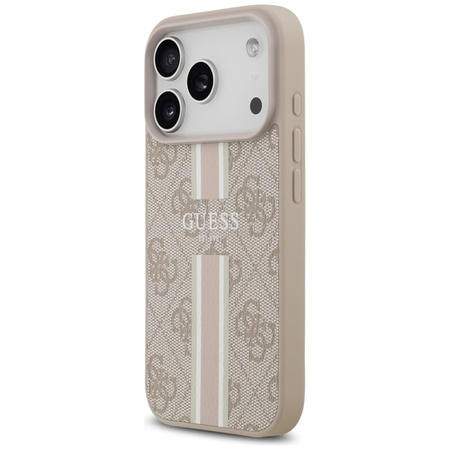 Guess 4G Printed Stripes MagSafe - Etui iPhone 17 Pro (różowy) (GUHMP17LP4RPSP)