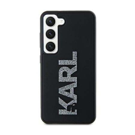 Karl Lagerfeld 3D Rubber Glitter Logo - Etui Samsung Galaxy S23+ (czarny) (KLHCS23M3DMBKCK)