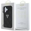 Guess Hot Stamp 4G Pattern Triangle Metal Logo - Etui do iPhone 16 (czarny) (GUHCP16SPGP4STRK)