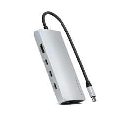 Satechi USB-C Multiport Adapter 8K Ethernet V3 srebrny (ST-P8KES)
