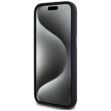 Karl Lagerfeld Silicone Shadow Metal Initial MagSafe - Etui do iPhone 15 (czarny) (KLHMP15SSCMKMPCK)