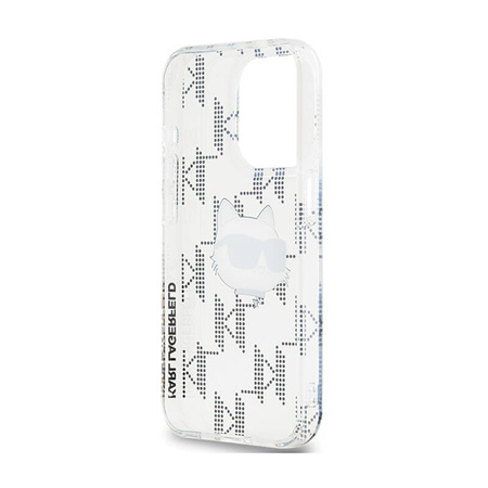 Karl Lagerfeld IML Choupette Head & Monogram - Etui iPhone 15 Pro (przezroczysty) (KLHCP15LHKLPCHT)