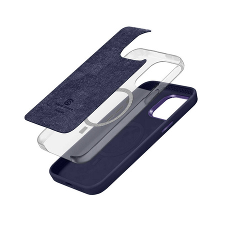 Crong Color Cover LUX Magnetic - Etui iPhone 15 Pro Max MagSafe (granatowy) (CRG-COLRLM-IP1567P-BLUE)
