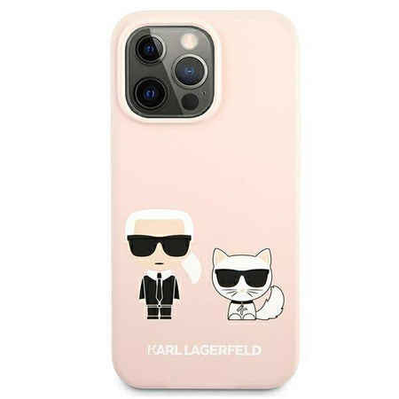 Karl Lagerfeld Slilicone Karl & Choupette Magsafe - Etui iPhone 13 Pro (różowy) (KLHMP13LSSKCI)