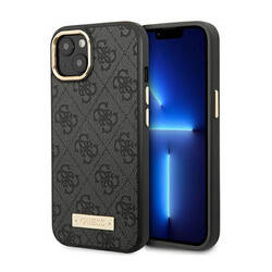 Guess 4G Logo Plate MagSafe - Etui iPhone 14 Plus (czarny) (GUHMP14MU4GPRK)