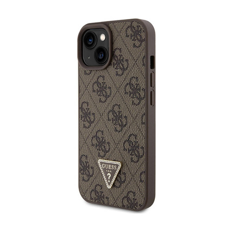 Guess Crossbody 4G Metal Logo - Etui iPhone 15 Plus (brązowy) (GUHCP15MP4TDSCPW)